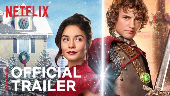 Vanessa Hudgens adds time travel to her Netflix Christmas career with The Knight Before Christmas