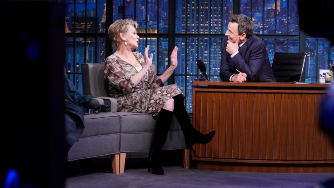 Jean Smart tells Seth Meyers all about that Watchmen prop and drops an enigmatic spoiler