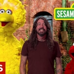 Dave Grohl stops by just to hit the road on Sesame Street