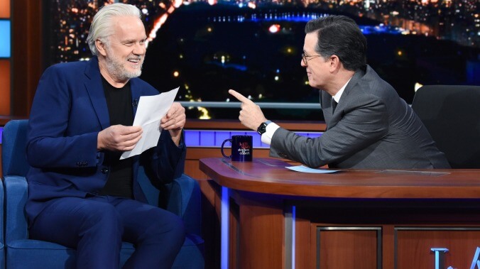 Tim Robbins quizzes Stephen Colbert, who's somehow never seen The Shawshank Redemption