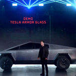 Elon Musk's goofy Cybertruck exists somewhere between Total Recall and a PS1 game