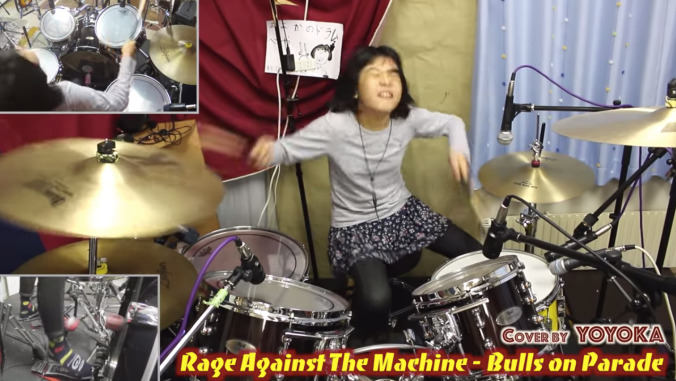 Nobody loves anything as much as this 10-year-old drummer loves Rage Against the Machine