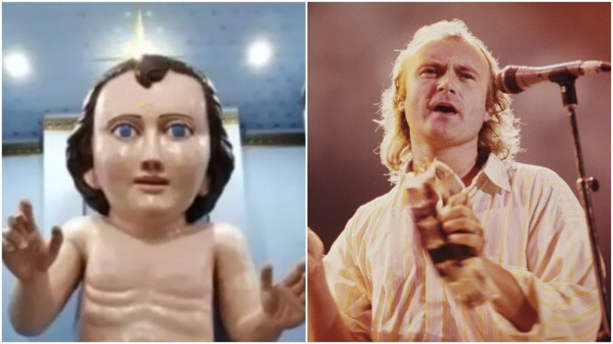 22-foot baby Jesus statue looks disconcertingly like Phil Collins