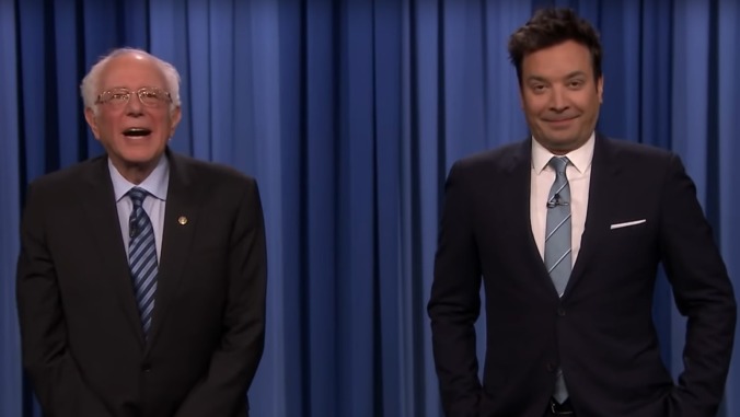 Bernie Sanders gets his hands dirty by appearing on Fallon to "Slow Jam The News"
