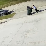 Take a lesson in persistence from this kid getting whaled on by a trash bin