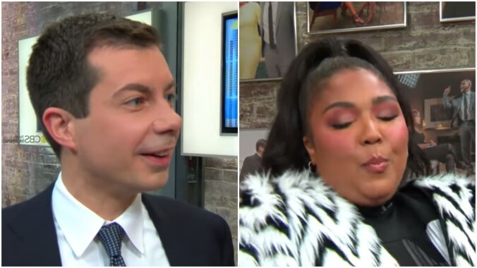 Cringe at Mayor Pete declaring he is “100% that nominee” right next to Lizzo