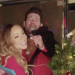 Mariah Carey joins Billy On The Street, gifts someone a Christmas tree topped with the Glitter soundtrack