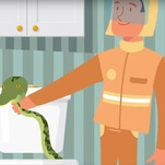 "Enjoy" a disarmingly cute video about how snakes end up in people's toilets