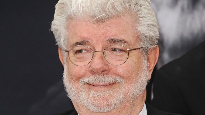 Fine, have a picture of George Lucas gently cradling Baby Yoda in his arms