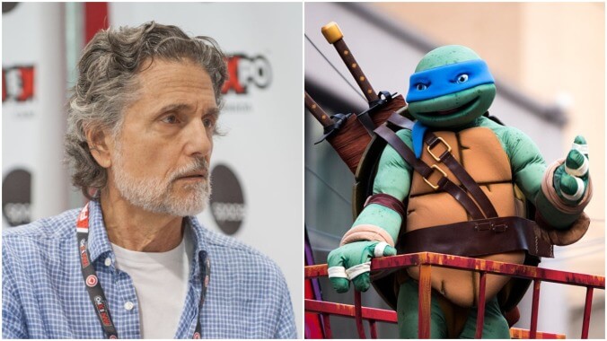 Sure, why not: Here's Chris Sarandon reading from a Ninja Turtles coloring book