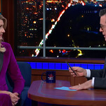 Laura Dern refuses to confirm or deny those Baby Yoda rumors to Stephen Colbert