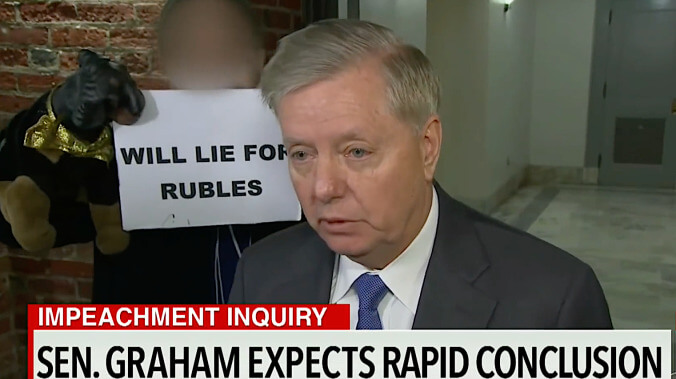 Triumph The Insult Comic Dog gives the GOP’s farcical impeachment defense the coverage it deserves