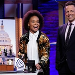 Amber Ruffin and Jenny Hagel take Seth Meyers to (grade) school with news dioramas