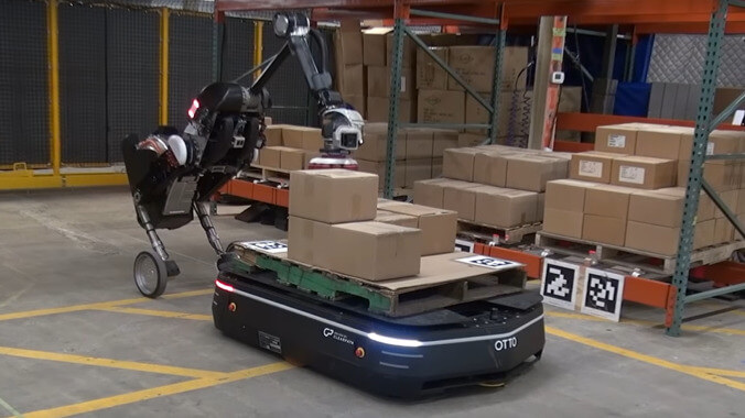 The naive fools at Boston Dynamics are putting their robots to work in factories now