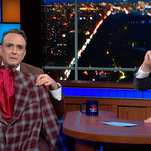 On The Late Show, Hank Azaria reveals he spotted his Brockmire jacket on the late show