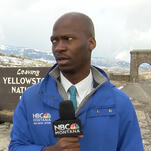 Reporter social distances himself the hell away from a bunch of big-ass bison