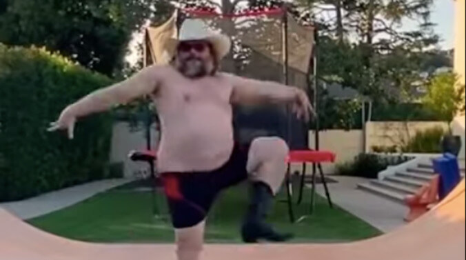 Jack Black's on TikTok dancing around in his underwear