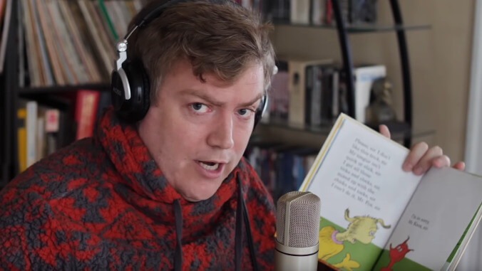 Watch a man lose his mind rapping Dr. Seuss' Fox In Socks over Dr. Dre beats