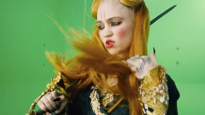 Grimes films music video against green screen, leaving you monsters free to play your little games