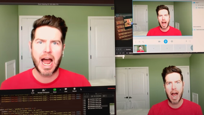 Guy creates virtual doppelgänger to avoid video meetings