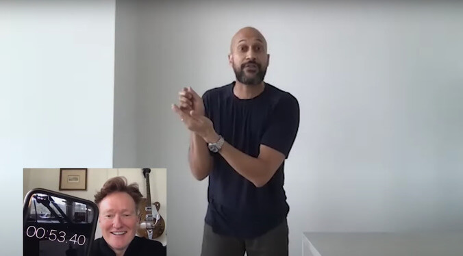 Keegan-Michael Key accepts Conan's dare, reenacts Titanic in a minute