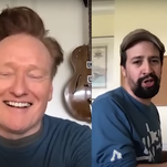 Lin-Manuel Miranda improvises the Conan musical hit, "OK, Boomer"