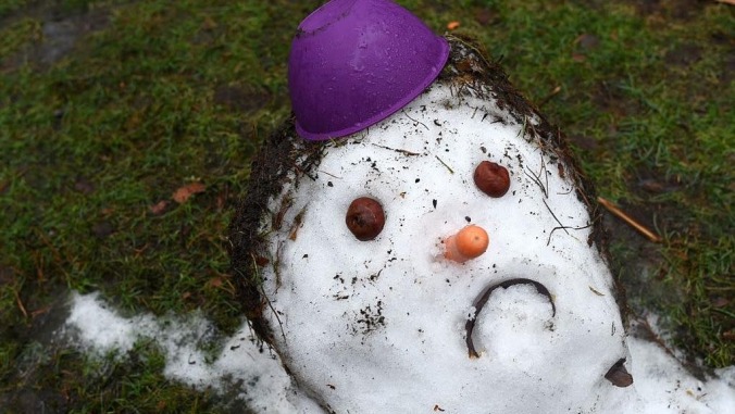 Third graders captioning photo of melting snowman exude doom, apathy, confusion