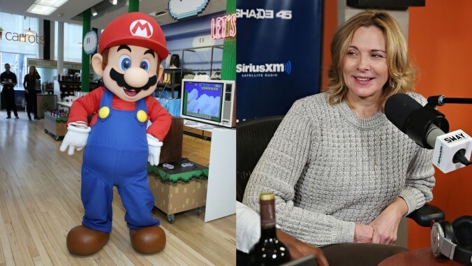 Well, here's an old Nintendo ad where Kim Cattrall implies she wants to bang Mario