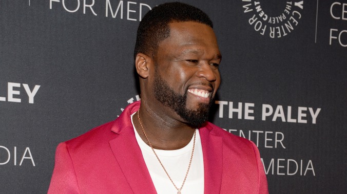 50 Cent seems increasingly tickled by a street artist's goofy meme murals of his face