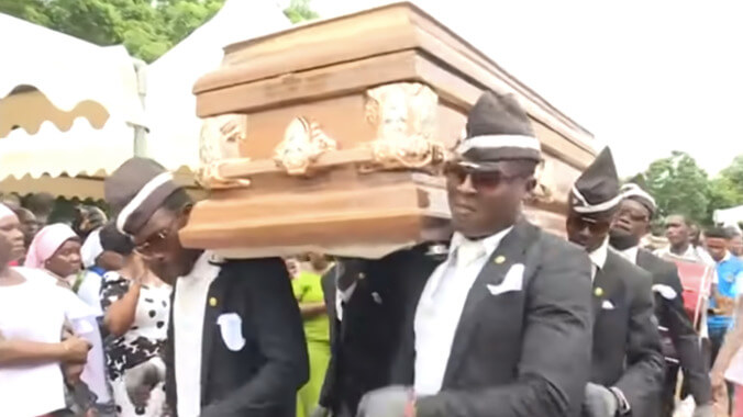 The viral Ghanaian pallbearers address COVID-19: "Stay at home or dance with us"