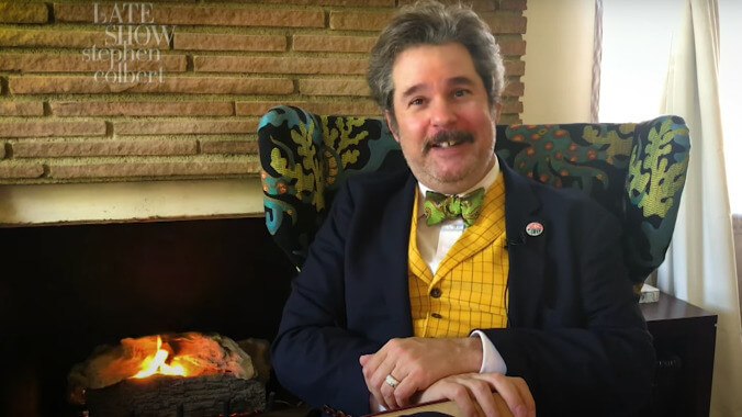 Paul F. Tompkins teaches Stephen Colbert the luxurious genius of staying indoors