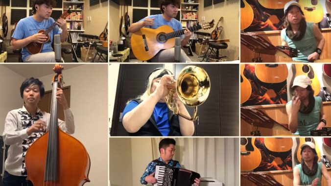 Animal Crossing musicians give remote performance dressed in very convincing human skin suits