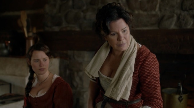Marcia Gay Harden cooks and schemes in this Barkskins exclusive clip