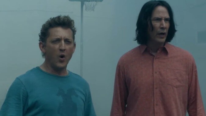 Bill and Ted debate intellectual property laws in Bill & Ted Face The Music's trailer