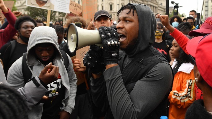 John Boyega delivers moving speech at protest in London