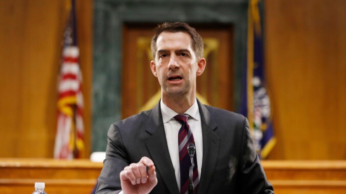 Enjoy some on-point parodies of Tom Cotton's trash New York Times op-ed