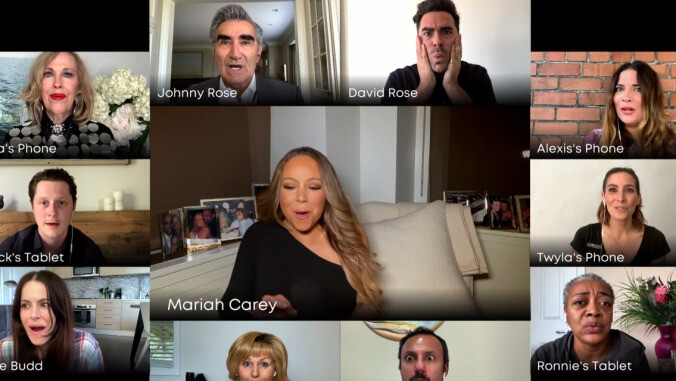 Mariah Carey crashes Schitt's Creek cast's performance of "Hero"