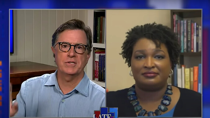 Georgia's actual governor tells Stephen Colbert how Georgia's election disaster is the GOP's 2020 plan