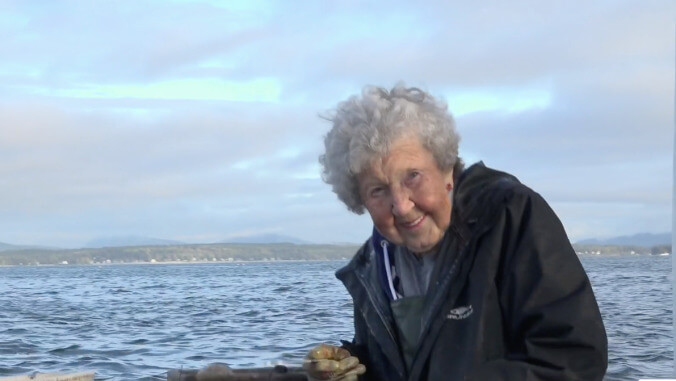 This very nice documentary short about the “Lobster Lady” is a hell of a balm