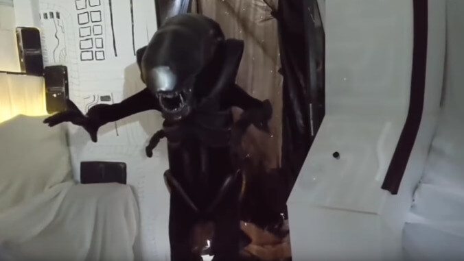 Alien is still creepy, even made out of cardboard