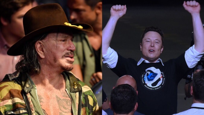 Mickey Rourke offers to fight "Mr. Tough Guy" Elon Musk in a bare-knuckle boxing match