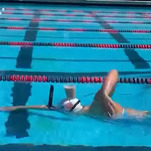 Olympian Katie Ledecky flaunts world-class milk-on-head swimming technique