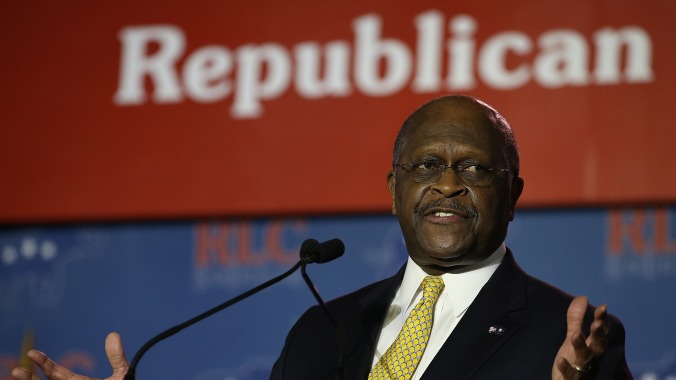 Herman Cain tweeted from beyond the grave... to attack Joe Biden