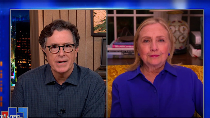 Despite everything, Stephen Colbert still can't get Hillary Clinton to actually say I told you so