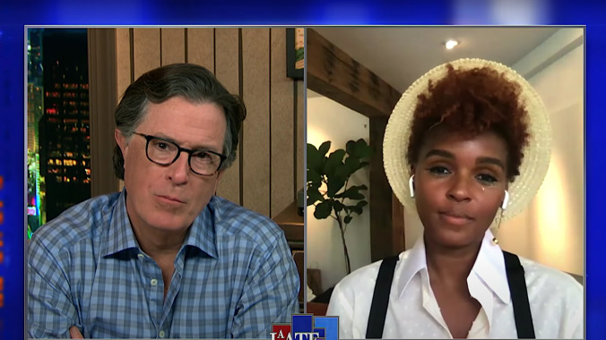 Janelle Monáe tells Stephen Colbert about friend Chadwick Boseman, finding revolution in a song