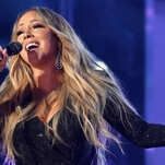 The oracle Mariah Carey, draped in mist, emerges from shrine to speak on Thanksgiving, dog hair
