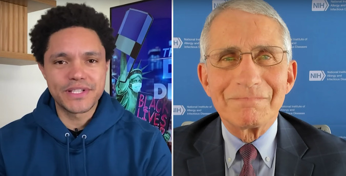 Dr. Fauci literally blew his voice out for us, so maybe listen to his Daily Show advice this time