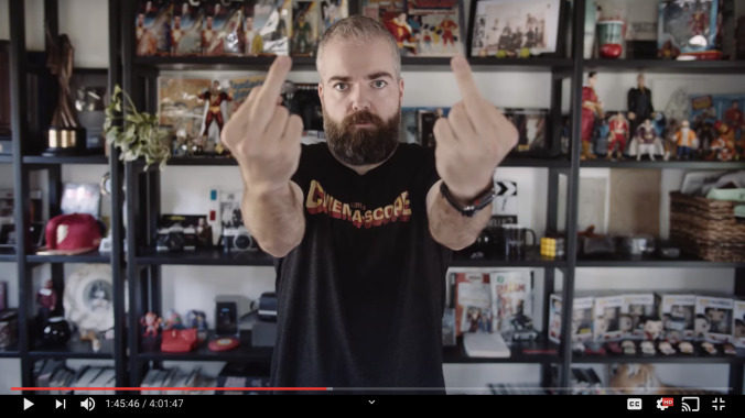 Shazam director David F. Sandberg gives you the middle finger for four hours straight