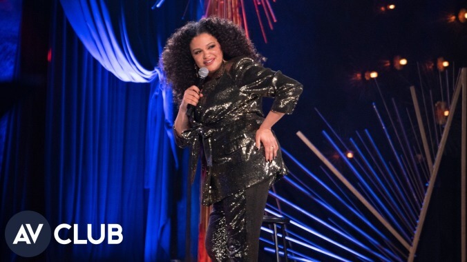 Michelle Buteau had a sequin wedgie at her comedy special taping