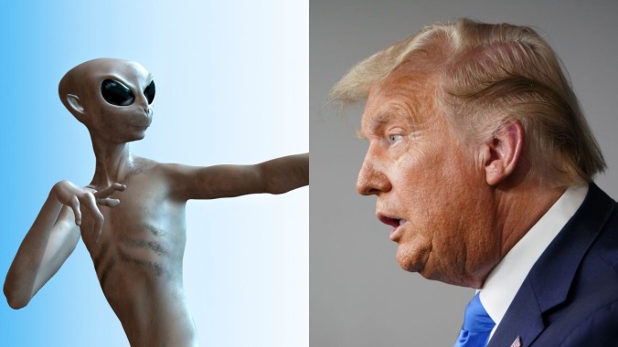 Apparently, Trump is an alien hybrid and his COVID diagnosis was all part of a nefarious alien hybrid plan